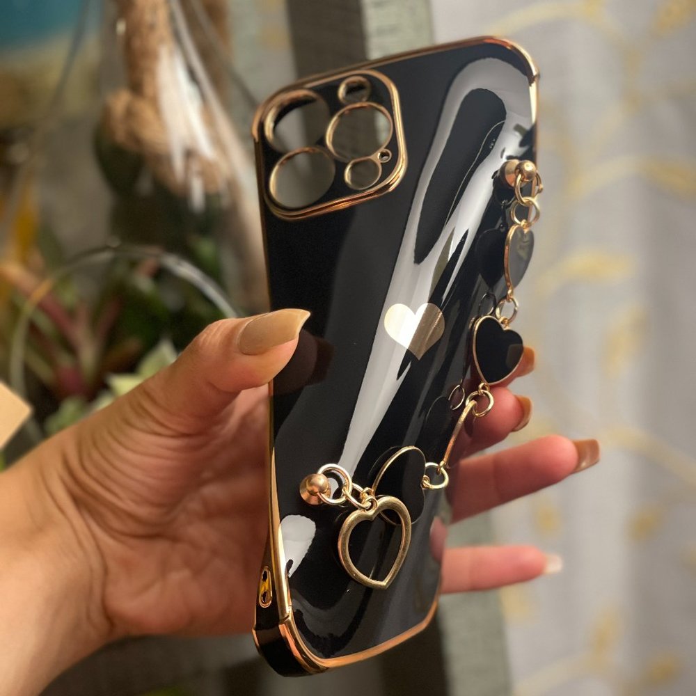 Soft Electroplated Love Heart Phone Case For iPhone 13 Pro,13 Pro Max, 14 Pro,14